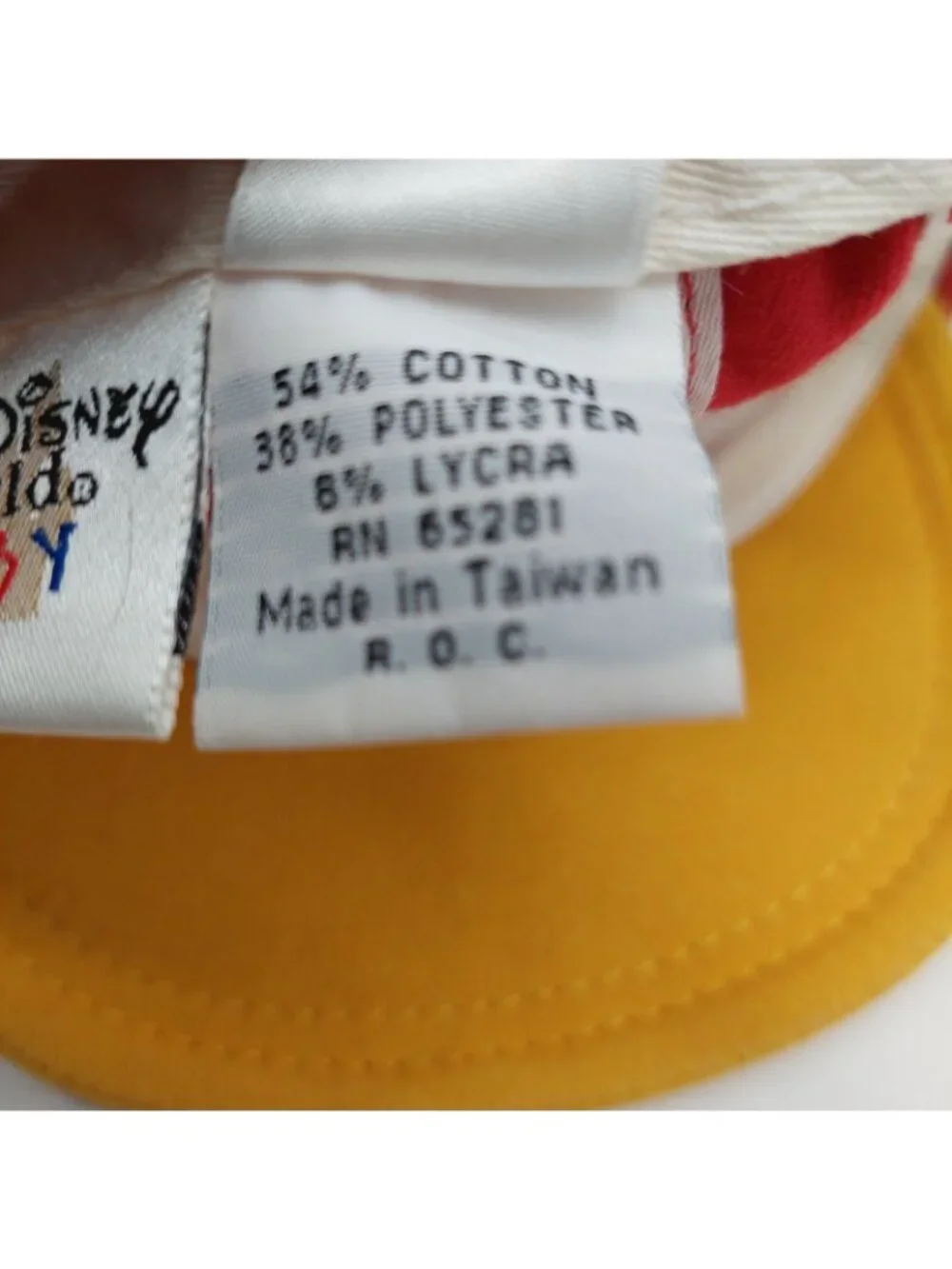 Walt Disney World Kids Baby Winnie the Pooh Fitted Hat Red Yellow READ